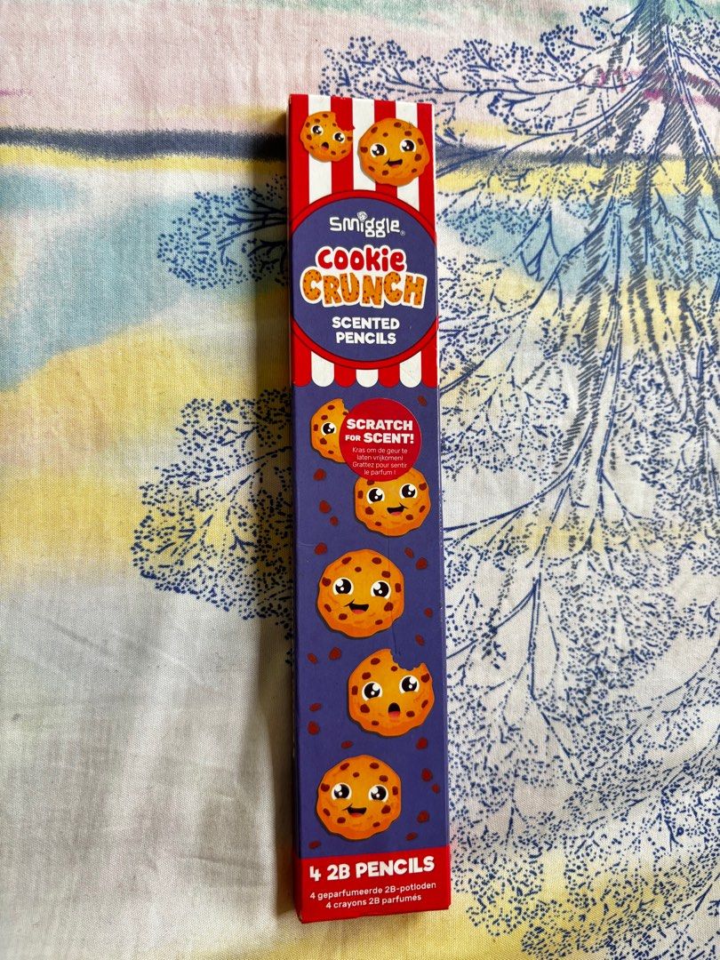 Smiggle Cookie Crunch Scented Pencils (Category: Stationery & School Supplies) located in Cabatuan. Submitted by desrceio (Listing ID 1374548271, Image 1). Description: Bought for 280 OG, From Singapore 🍪4 Pieces of scented pencils in one box .