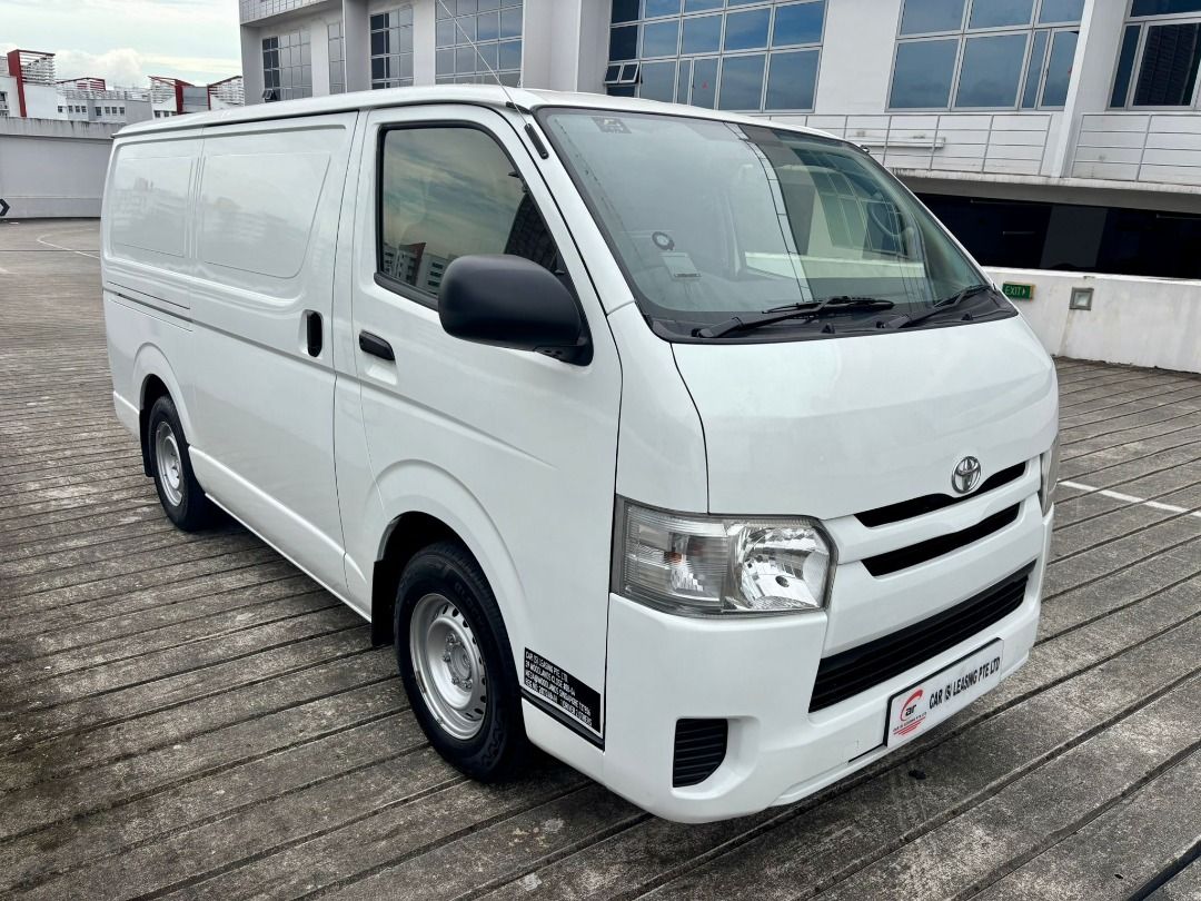 TOYOTA HIACE MANUAL DIESEL 5DRS. (Category: Commercial Vehicles for Rent) located in Singapore. Submitted by carsleasing (Listing ID 1374526614, Image 1). Description: 🚐 Toyota Hiace Rental Available! 🚐 Looking for a reliable and spacious commercial van for your business or transport needs? Our Toyota Hiace is available for rent at an affordable rate! AVAILABLE NOW 2025!!! ✅ Model: [2018] Toyota Hiace ✅ Transmission: [Manual] ✅ Fuel Type: Diese