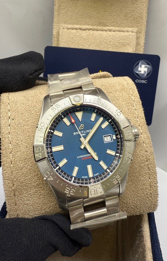 (UNUSED) Breitling Avenger (Category: Luxury Watches) located in Makati City. Submitted by itsyourwatches (Listing ID 1374544042, Image 1). Description: Price :P235,000 Model :Avenger Reference No. :A17328101C1A1 Year :2024 (UNUSED) Caliber :Breitling 17 Movement :Automatic Dial :Black Case :42mm, Steel Bezel :Steel Bracelet :Steel Box :Yes Papers. :Yes.