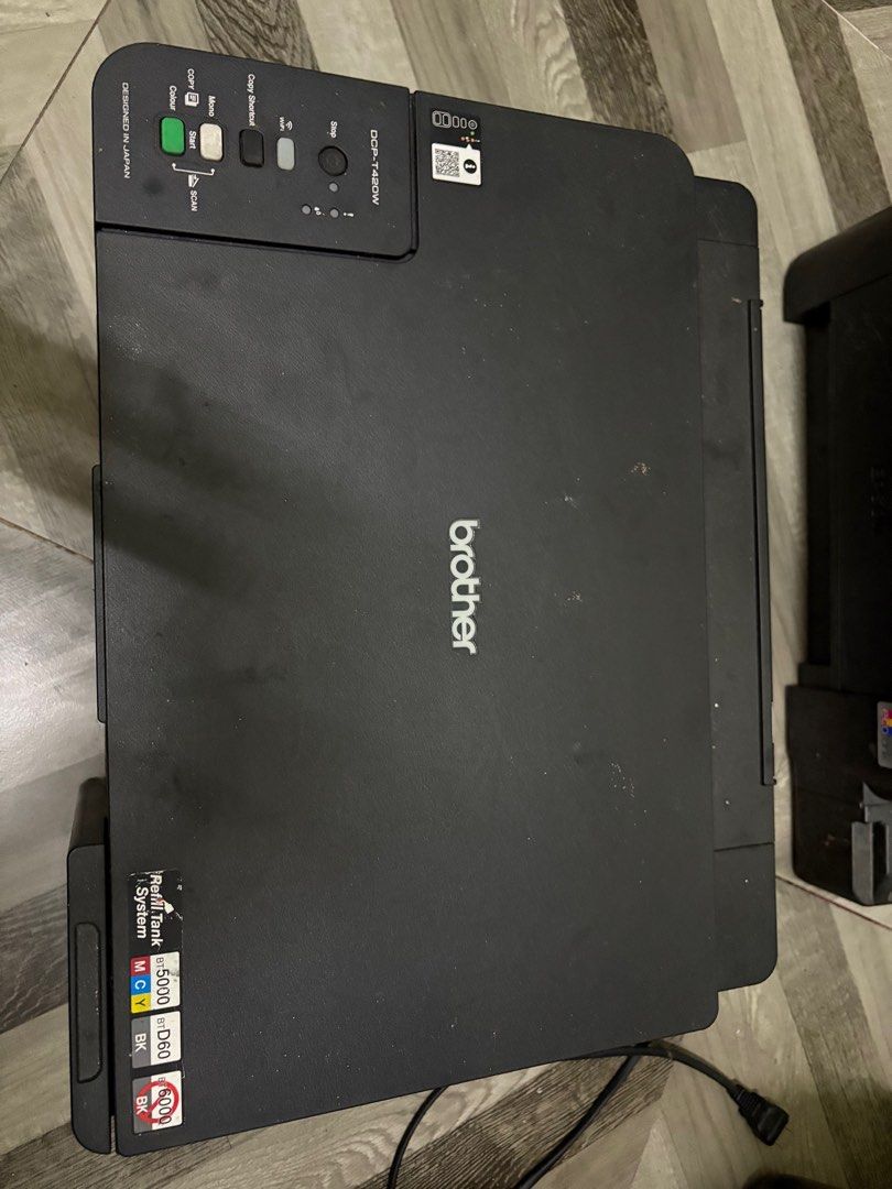 Used Brother Epson DCP T420W (Category: Printers, Scanners & Copiers) located in Malolos. Submitted by micaellabee (Listing ID 1374607729, Image 1). Description: Brother DCP T420W Ink Tank Printer with wireless and mobile printing With Scanner With Wifi printing Issue: Need cleaning sa print, Natambak Pede itest sa San Pablo Malolos Bulacan.