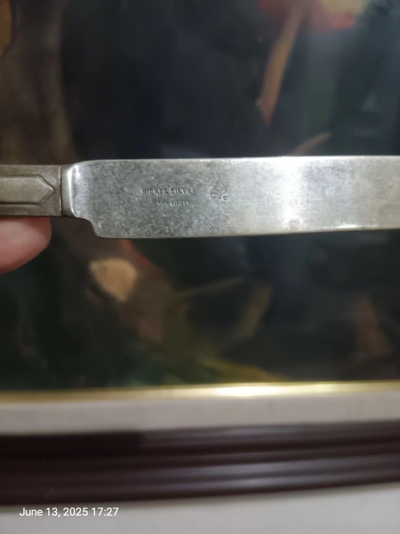 Vintage Nickel Silver butter knife (Category: Knives & Chopping Boards) located in Bulacan. Submitted by bustardete22447 (Listing ID 1374607697, Image 3). Description: location STA MARIA BULACAN courier Flash express.