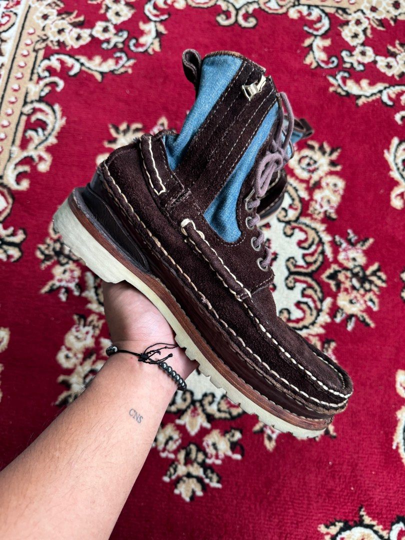 Visvim Grizzly Boots (Category: Boots) located in Quezon City. Submitted by jawnzslayer (Listing ID 1374543446, Image 3). Description: visvim grizzly boots no box, pair only size: 9.5 can fit 10 visvim heeltabs replaced to leather worn condition.