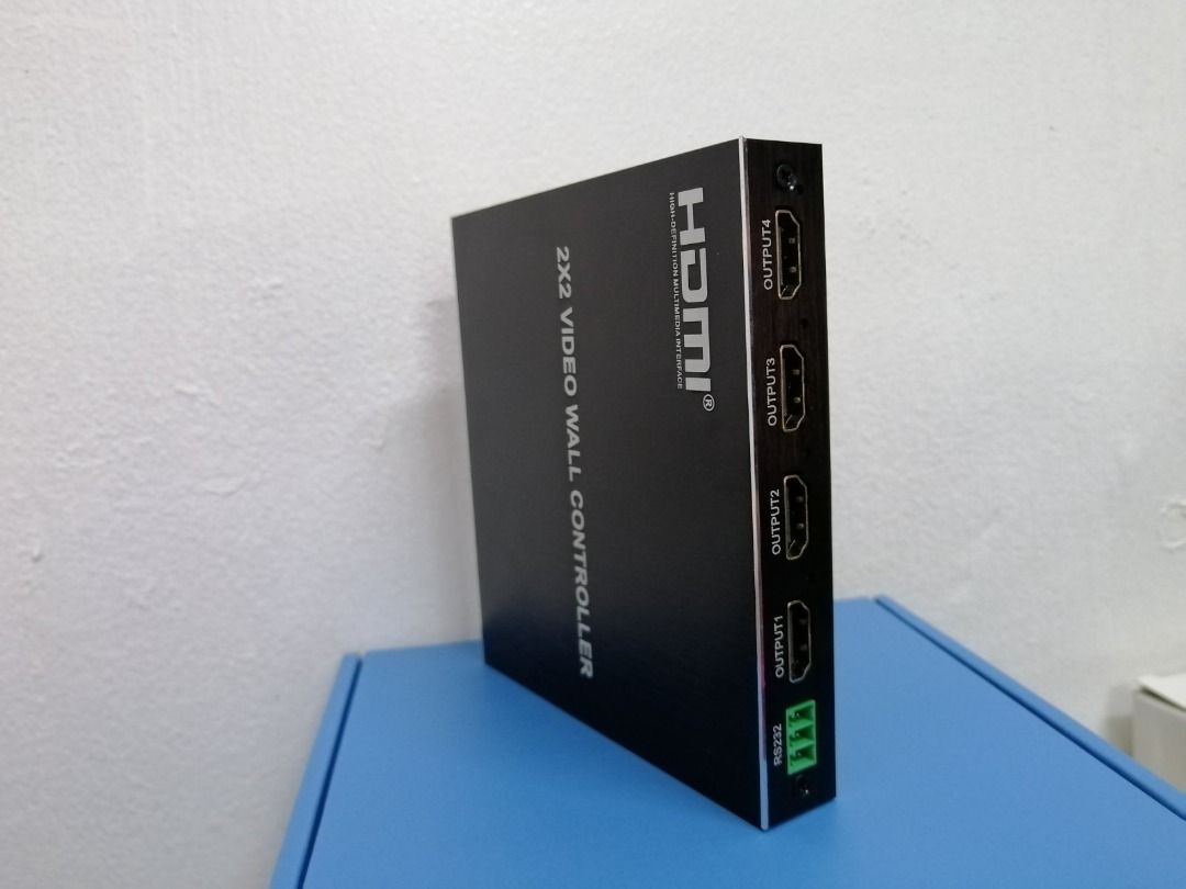 2X2 HDMI Video Wall Controller 1080P Output TV Wall Processor, HDMI & DVI Supports 4K Input TV Wall Controller (Category: Other Accessories) located in Quezon City. Submitted by lhanex (Listing ID 1374796789, Image 3). Description: This 4K HDMI LED video wall controller 2x2 is compliant with HDCP 1.4 and HDMI 1.4, the HDMI & DVI input and the HDMI output can support resolution can up to 1920x1080P@60Hz, output resolution also support other resolu