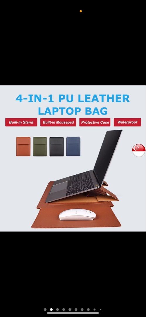 4-in-1 Leather Macbook Air M2 ,Universal 13 Inch Laptop sleeve casing cover (Category: Laptops & Notebooks) located in Singapore. Submitted by na_na69_ (Listing ID 1374847715, Image 2). Description: -Hello I am selling off as I barely use it! -Bought it at $27 but letting go at $15! -13.3inch .