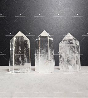 全新 天然水晶 白水晶 六角柱 擺件 擺設 家居風水 辦公室 Natural Crystal Clear Quartz64227220180099110