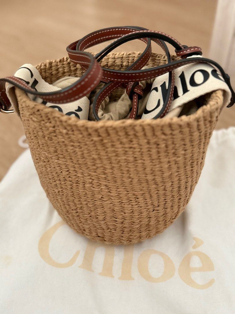 Authentic Chloe Woody Basket (Category: Luxury Bags & Wallets) located in Quezon City. Submitted by breakmyfashion (Listing ID 1374800477, Image 1). Description: Carried twice only with care. Comes with dustbag, authenticity card and tags. .