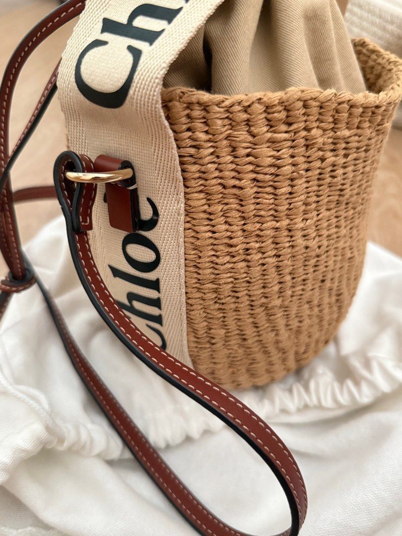 Authentic Chloe Woody Basket (Category: Luxury Bags & Wallets) located in Quezon City. Submitted by breakmyfashion (Listing ID 1374800477, Image 3). Description: Carried twice only with care. Comes with dustbag, authenticity card and tags. .
