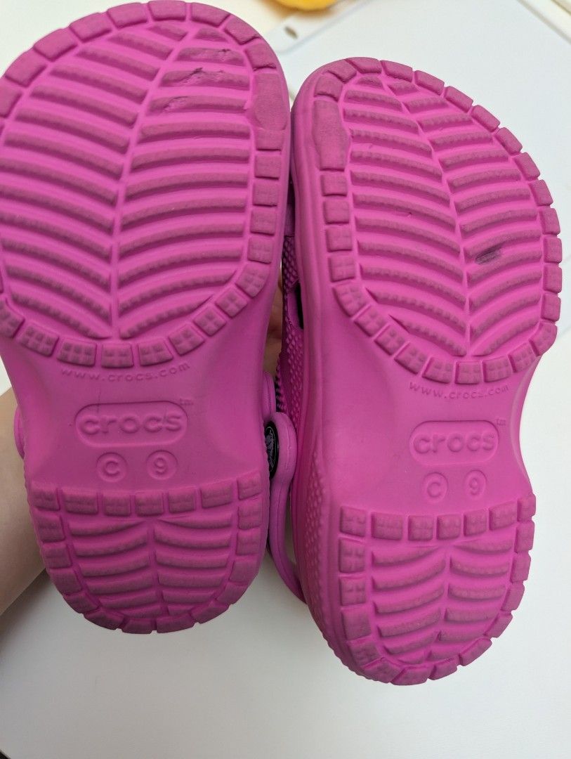 CLEARANCE SALE Authentic Crocs C9 Pink (Category: Babies & Kids Fashion) located in Manila. Submitted by declutter_777 (Listing ID 1374736673, Image 2). Description: RFS outgrown.