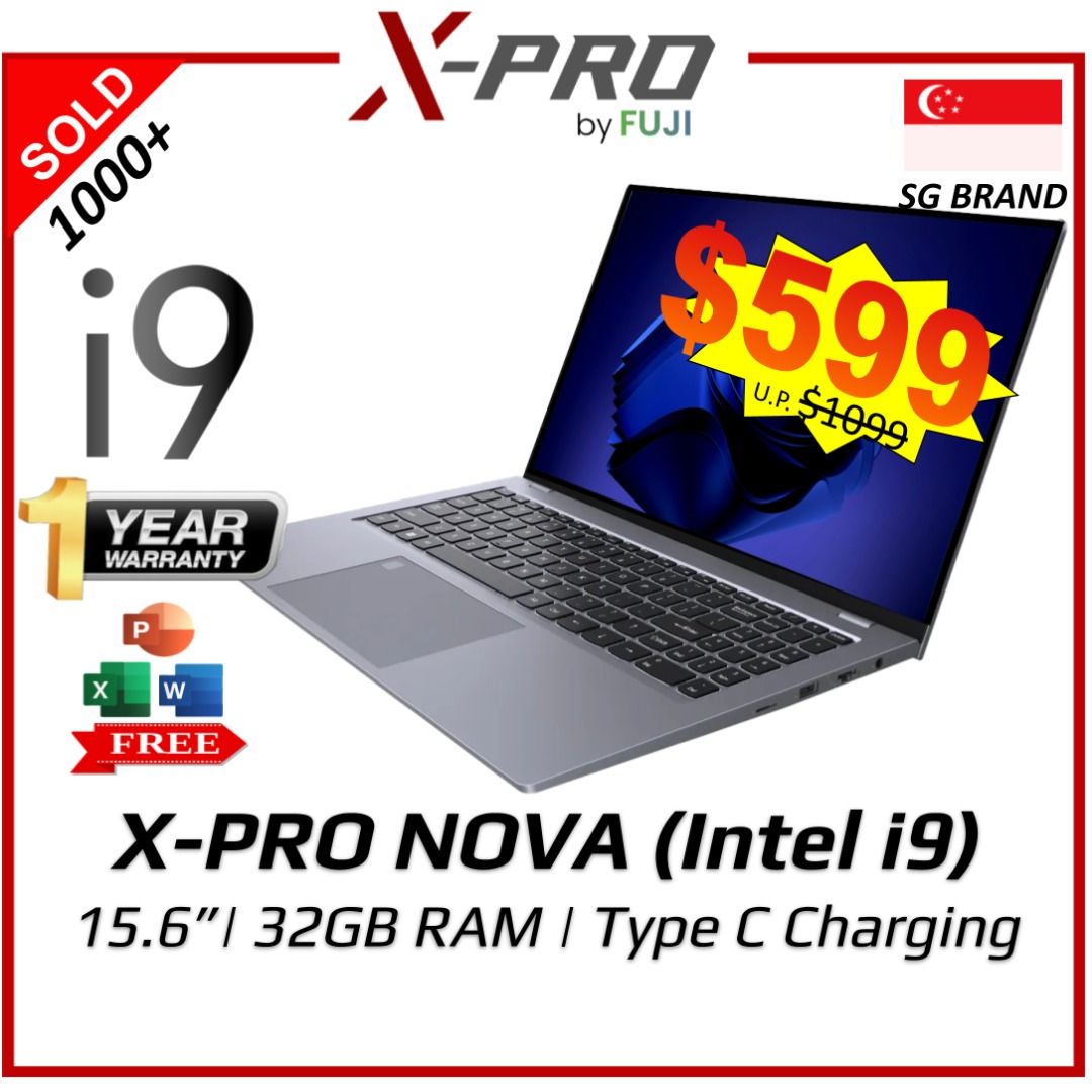 Brand New XPRO NOVA Intel i9 Laptop - 32GB RAM - 512GB SSD - 9th Gen ...