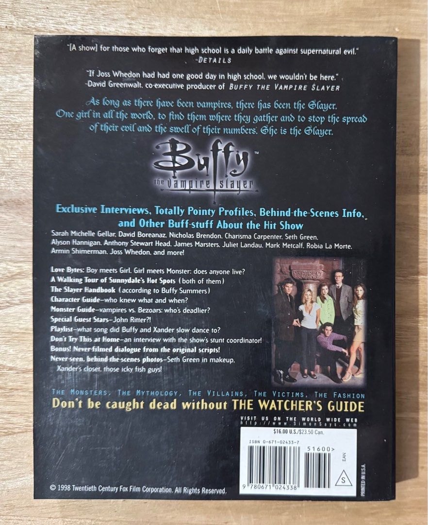 Buffy the Vampire Slayer - The Watchers Guide (Category: Storybooks) located in San Pedro. Submitted by pageturner19 (Listing ID 1374837602, Image 2). Description: .