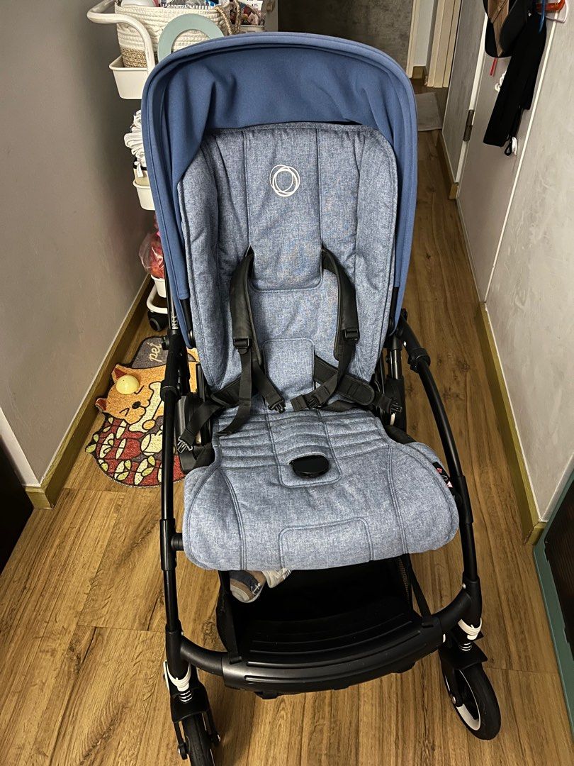 Bugaboo bee 5 (Category: Strollers) located in Singapore. Submitted by babyfriendly (Listing ID 1374876215, Image 1). Description: Near to Perfect condition, always wiped down after every use. Comes with matching blue bassinet, mosquito net, and transport bag. Clean, stylish, and ready to go – complete hassle-free set! Hit me up if you need more photos ( complete set) .