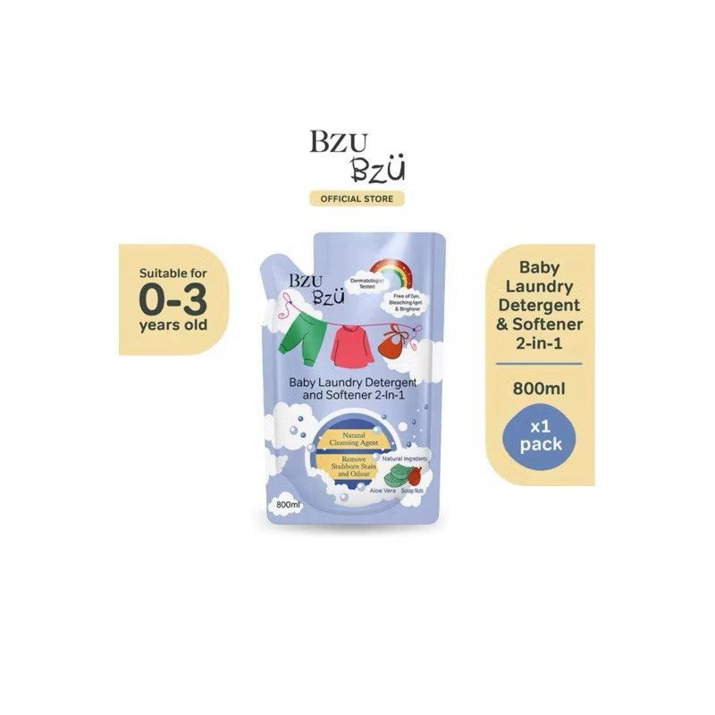 Bzu Bzu Laundry Detergent 800ml refill 💼 (Category: Baby Toiletries & Grooming) located in Singapore. Submitted by www.jandsphotograph.com (Listing ID 1374735624, Image 1). Description: 2 bags at $10 Pick up at 731717.