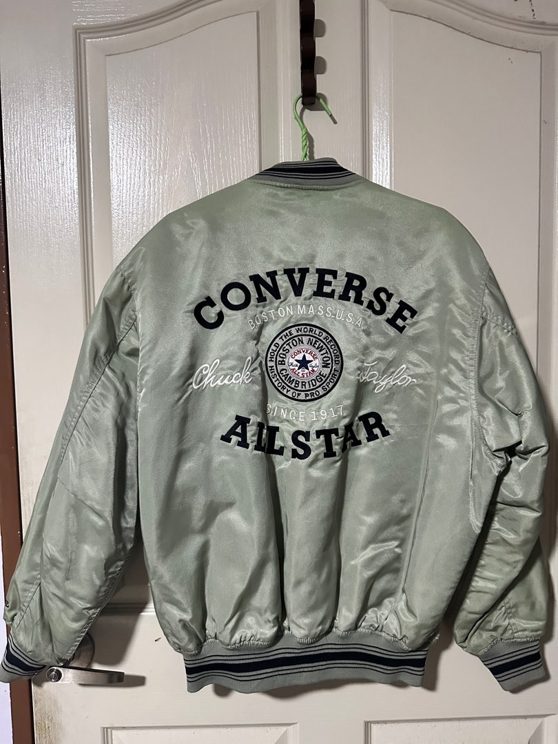 Converse Vintage Bomber Jacket in Mint Green, Men's Fashion, Coats ...