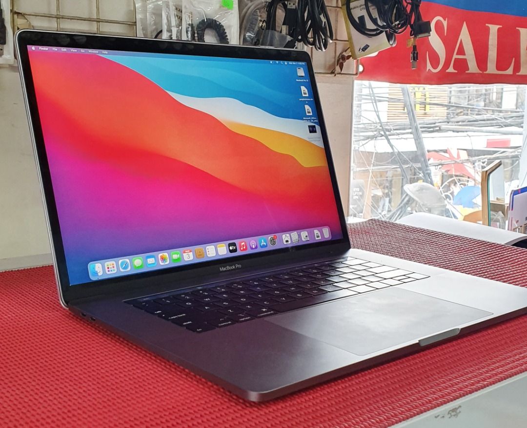 Core i7 16gbram Macbook Pro Touchbar 15inch 2018 (Category: Laptops & Notebooks) located in Mandaluyong City. Submitted by mir-online (Listing ID 1374780968, Image 3). Description: Macbook Pro touchbar 15inch Gaming/Editing Laptop in almost new condition -Intel Core i7 2.6ghz 6core Processor -16GB DDR memory -Dual Graphics ( Radeon/Intel ) -256gb Nvme SSD FastDrive -Wireless Wifi -HD Web Camera -Type C Input -15inch Retina Display -Latest Mac OS/