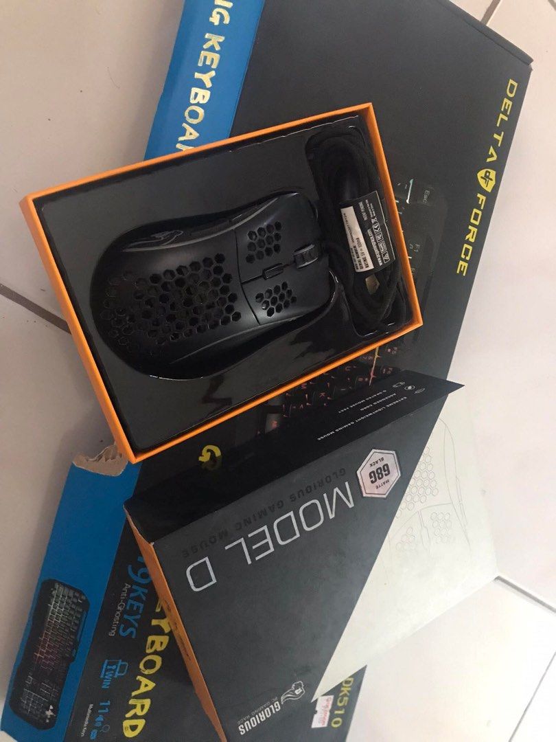 DF DK510 KEYBOARD & GLORIOUS MODEL D (WIRED) GAMING MOUSE (Category: Mouse & Mousepads) located in Rodriguez. Submitted by fitsfinds (Listing ID 1374764045, Image 2). Description: GET NIYO NA GUYS PWEDENG SEPERATE MOUSE OR KEYBOARD IF ANONG TRIP NIYO .