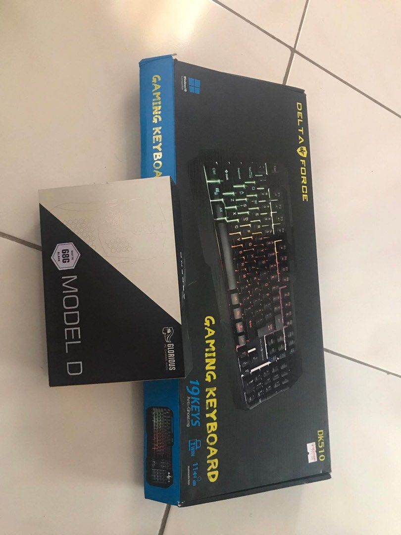 DF DK510 KEYBOARD & GLORIOUS MODEL D (WIRED) GAMING MOUSE (Category: Mouse & Mousepads) located in Rodriguez. Submitted by fitsfinds (Listing ID 1374764045, Image 1). Description: GET NIYO NA GUYS PWEDENG SEPERATE MOUSE OR KEYBOARD IF ANONG TRIP NIYO .