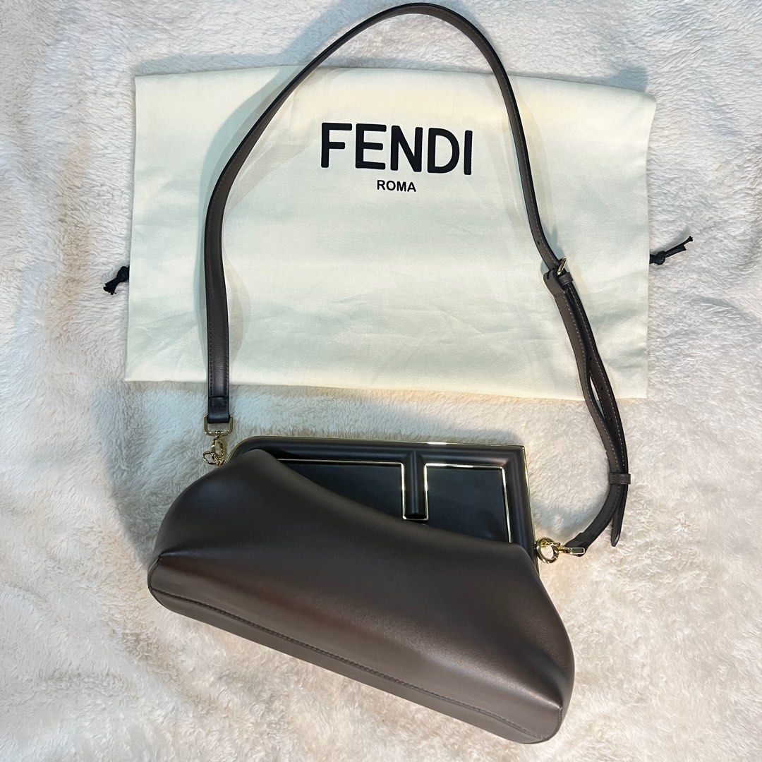 Fendi First (Category: Luxury Bags & Wallets) located in Santa Rosa. Submitted by inirtia (Listing ID 1374851397, Image 2). Description: Fendi First Pochette - Purchased last January 20, 2023 - No flaws, barely used (approximately 2x only) - Dimensions: L - 32.5cm / W - 15cm / H - 23.5cm - Interior hardware cover still intact and not removed - Includes Fendi paperbag, dustbag, box - RFS: barely used, have too many bags Meet-up can be scheduled at