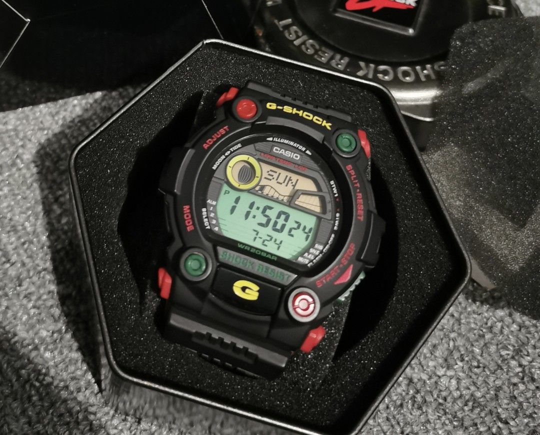 G-7900RF Rastafarian Gshock (very rare) (Category: Men's Watches) located in Quezon City. Submitted by rbdy01 (Listing ID 1374698238, Image 1). Description: For sale! G7900RF Rastafarian model, very rare and hard to find in this condition. mint. complete with original box, tin and papers. mostly kept in the cabinet, rarely ro never used. needs battery replacement. Price: 12,999 (super low than market price) for its rarity LBC or Lalamove or meetu