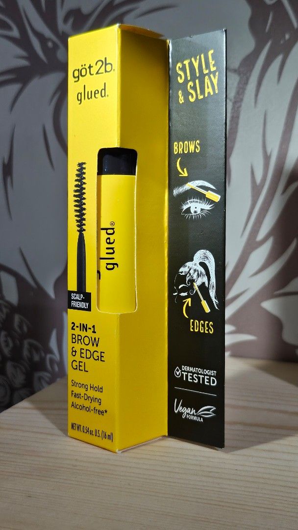 Got2b Glued Brow and Edge Gel (Category: Makeup) located in Taguig. Submitted by tin_toinker (Listing ID 1374783226, Image 1). Description: Got2b Glued Eyebrow Gel (on hand; purchased from USA) 5 pieces on hand • got2b glue: Tame the untamable. Style and fix your runaways with the got2b glue eyebrow gel. • Brows & Edges: Shape your eyebrows in no time and give your hairline a stunning, long-lasting look - all day long. • Styling on the go: Fits p