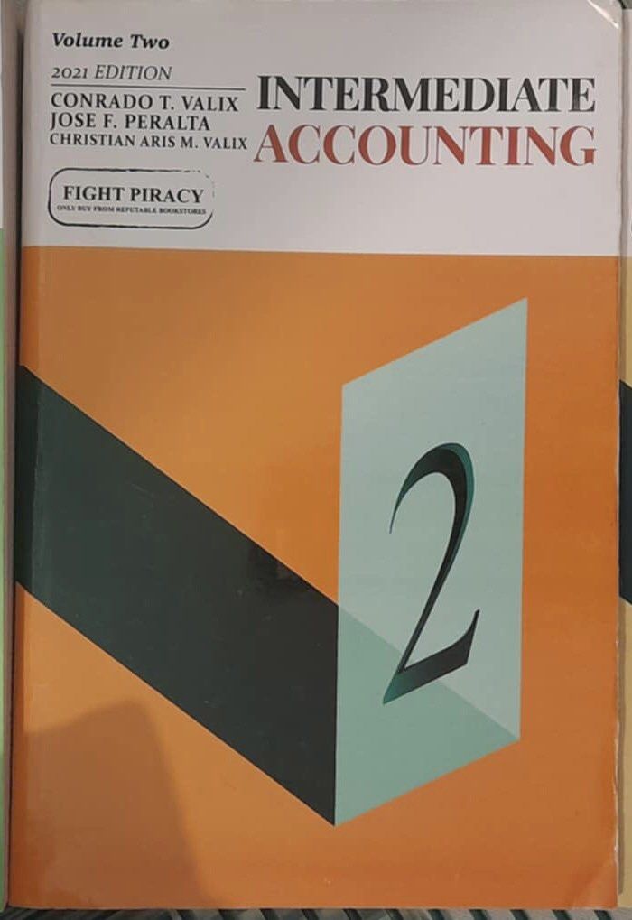 Intermediate Accounting Vol. 2 (2021 Edition - Valix, Peralta) (Category: Textbooks) located in Quezon City. Submitted by alyannagb12 (Listing ID 1374812017, Image 1). Description: .
