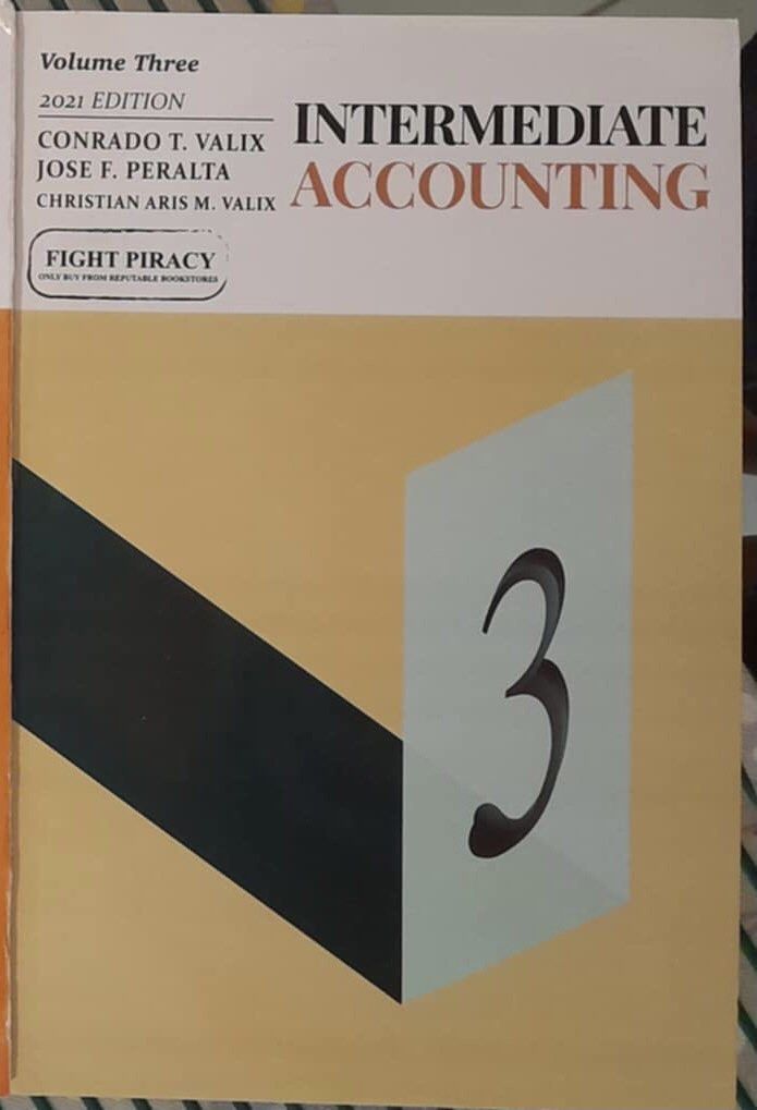 Intermediate Accounting Vol. 3 (2021 Edition - Valix, Peralta) (Category: Textbooks) located in Quezon City. Submitted by alyannagb12 (Listing ID 1374812285, Image 1). Description: .
