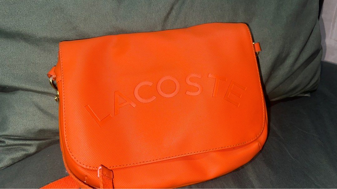 Lacoste leather bag for women (Category: Cross-body Bags) located in Manila. Submitted by GoodFindsMnl (Listing ID 1374868368, Image 2). Description: Decluttering With dust bag Slightly negotiable Manila area Can ship nationwide (lbc) Payment thru gcash.