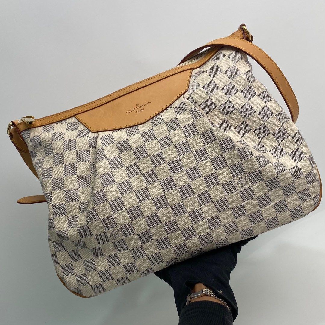 Tas Lv Siracusa Mm Damier Azur Louis Vuitton Original