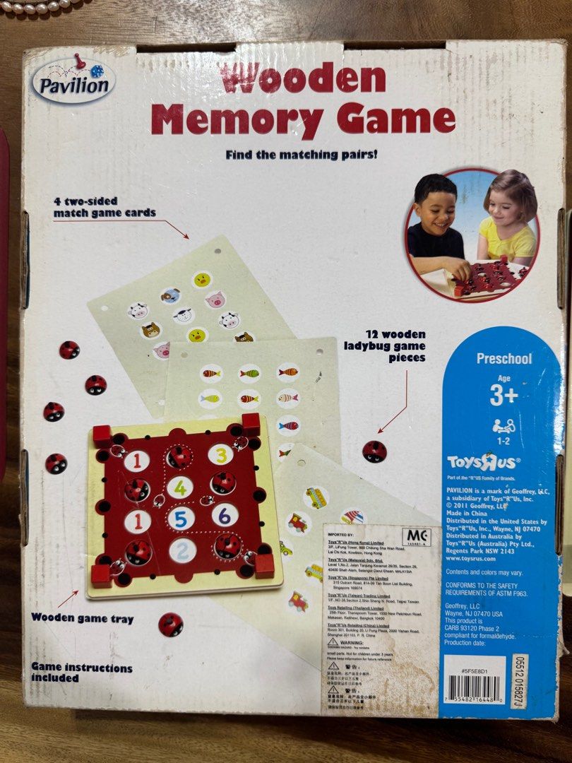 Memory games (Category: Board Games & Puzzles) located in Johor Bahru. Submitted by loved2ndhand (Listing ID 1374826376, Image 2). Description: .