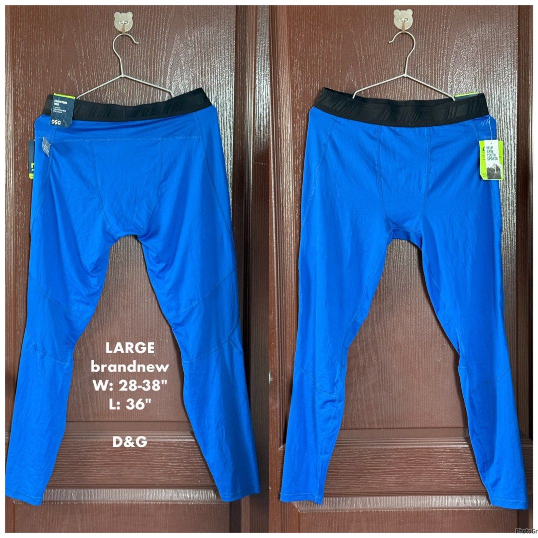 DSG Blue Compression Pants - L (BNWT) (Category: Activewear) located in Manila. Submitted by meisu_mnl (Listing ID 1374711821, Image 1). Description: 🔥 DSG Compression Pants 🔥 Brand New with Tag athletic compression leggings perfect for gym, running, training and sports activities. Brand: DSG Size: Large Waist: 28-38 inches Length: 36 inches Color: Blue Condition: Brand New with Tag ✔ Stretchable compression fabric ✔ Lightweight and breathable 