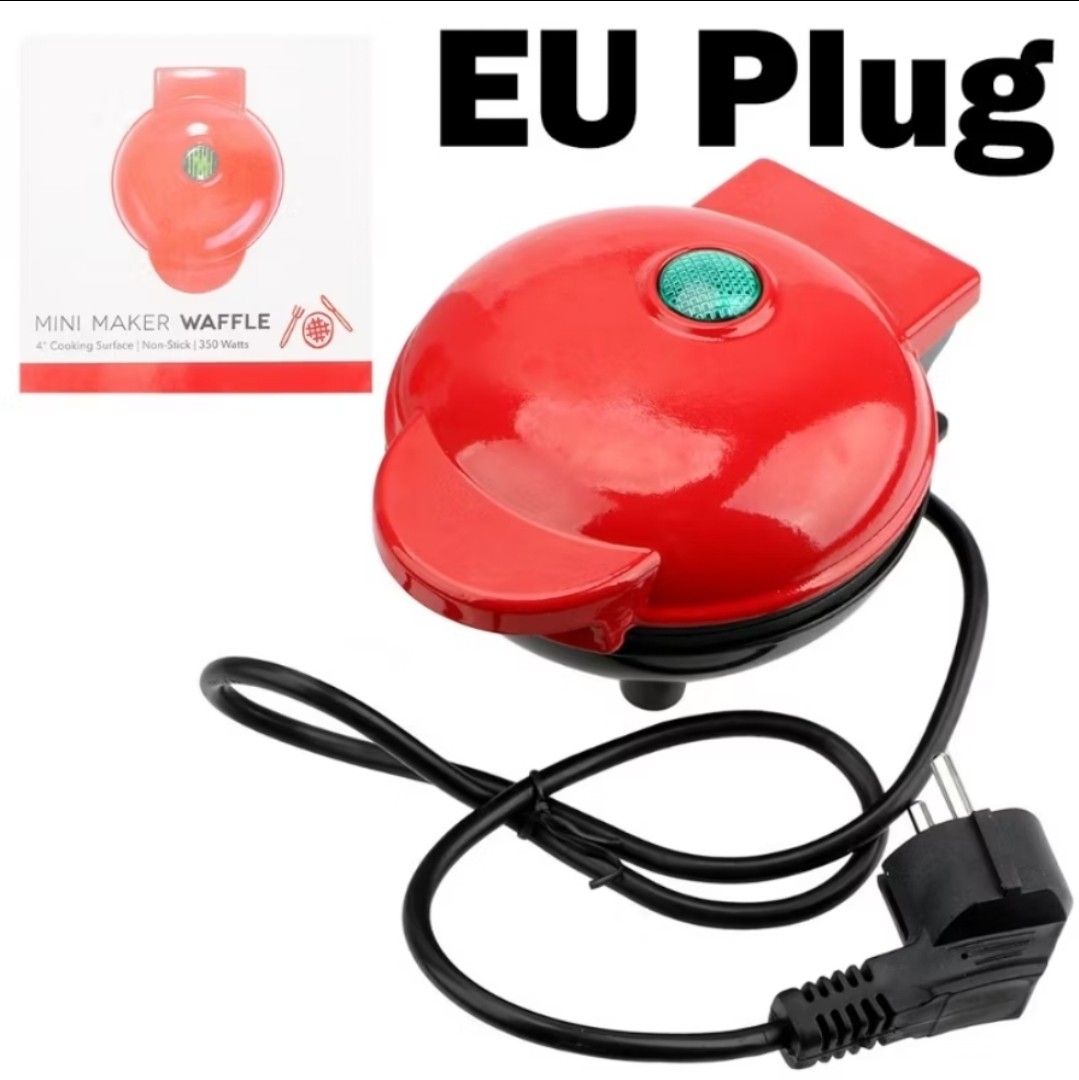Mini electric waffle maker portable sandwich breakfast pancake baking waffle maker home kitchen appliance everyday use (Category: Other Kitchen Appliances) located in Singapore. Submitted by luminarionline (Listing ID 1374768158, Image 3). Description: EU plug plug and use 0.56kg pm if you have any questions FREE NEXT DAY DELIVERY 🚚.