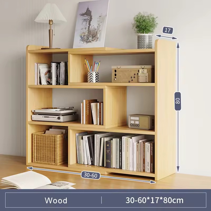 Multi-Layer Tabletop Shelf | Rotating Table Top Bookshelf | Desk Top ...