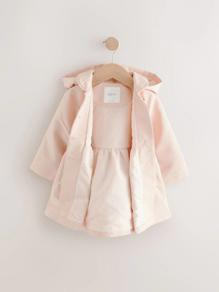 NEXT Pink Shower Resistant Hooded Trench Coat Jacket (Category: Babies & Kids Fashion) located in Singapore. Submitted by carrieshop (Listing ID 1374773388, Image 3). Description: .