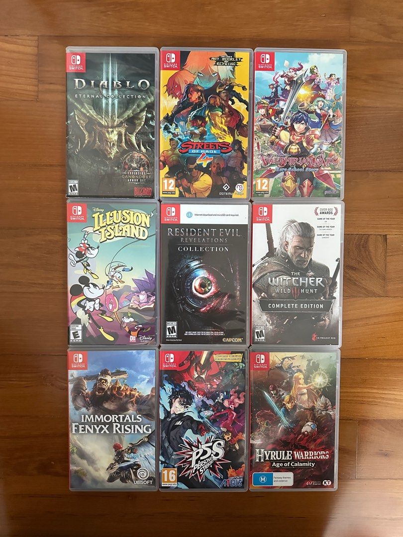 Nintendo Switch game Diablo Streets of rage Valthirian arc