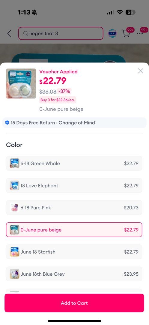 Philips Avent Pacifer/Suce (Category: Weaning & Toddler Feeding) located in Singapore. Submitted by joliecao01 (Listing ID 1374738754, Image 2). Description: .