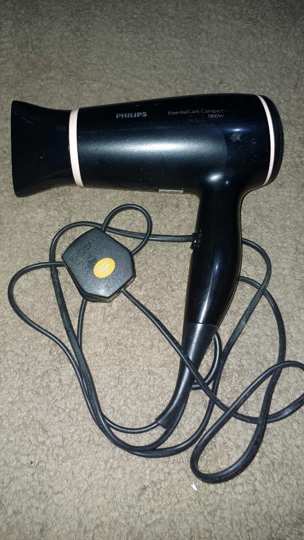 Philips Hair Dryer - Fast Drying & Stylish (Category: Hair) located in Manila. Submitted by desireekay70914 (Listing ID 1374769319, Image 3). Description: Product Details - Product Condition: Pre-owned/Used - Issue: Button is stuck/fixed in place and not movable (can be repaired).