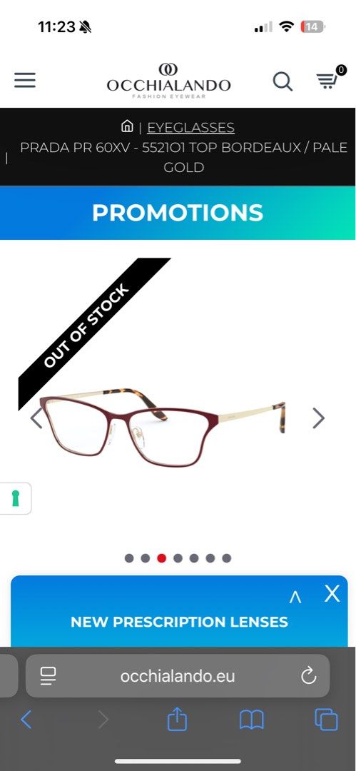 Prada Frame Glasses VPR 60XV 552101 (Category: Sunglasses & Eyewear) located in Navotas City. Submitted by d_cluttera (Listing ID 1374707590, Image 1). Description: Good as new! Used few times With box and cleaning cloth .