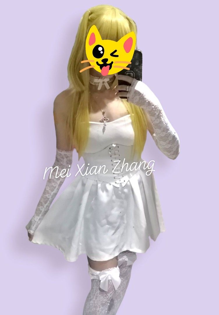 ✨RENT✨ DeathNote : Misa Amane Default & White Default Version Fullset Cosplay (Category: Sets or Coordinates) located in Paranaque City. Submitted by maxileeee (Listing ID 1374795730, Image 3). Description: ✨for RENT ONLY✨ ✯ Misa Amane Default size XS-S (Pls. refer to the actual flatlay/2nd pic for complete inclusions: has black lace sleeves, black lace stockings, black choker, & cross necklace which was not included in the actual ww of this cos)