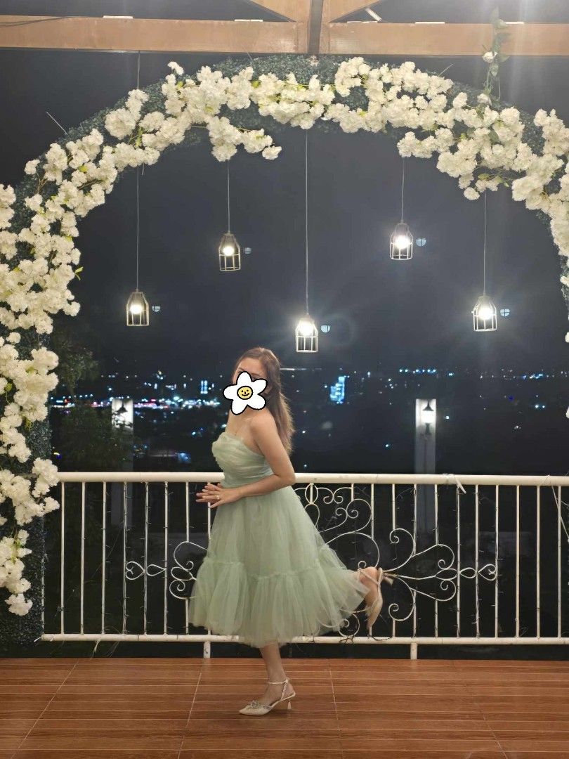 Sage Green Dress (Category: Dresses) located in Manila. Submitted by joypg (Listing ID 1374825388, Image 3). Description: Used once for wedding. Size Small No issues..