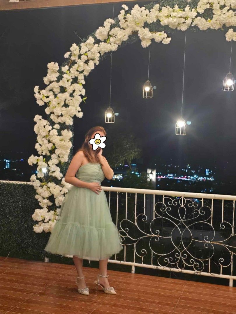 Sage Green Dress (Category: Dresses) located in Manila. Submitted by joypg (Listing ID 1374825388, Image 2). Description: Used once for wedding. Size Small No issues..