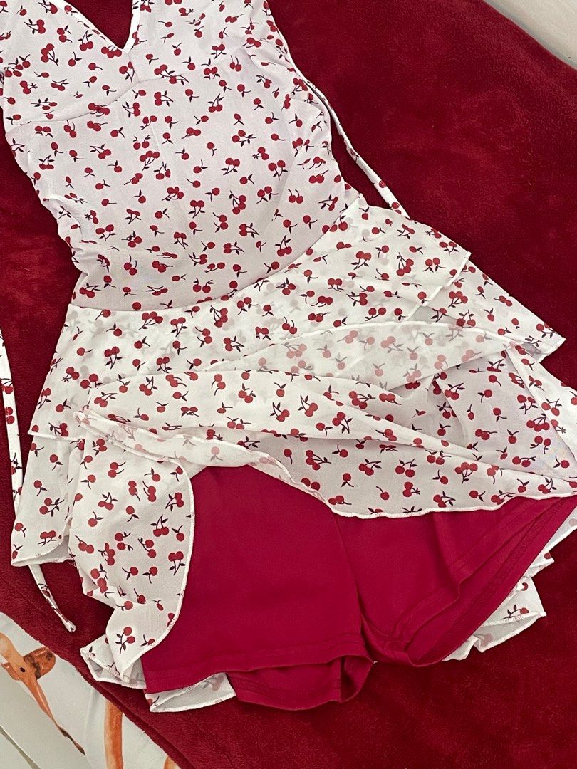 Shein red cute halter dress (Category: Dresses) located in Quezon City. Submitted by blueeeming (Listing ID 1374736078, Image 3). Description: .