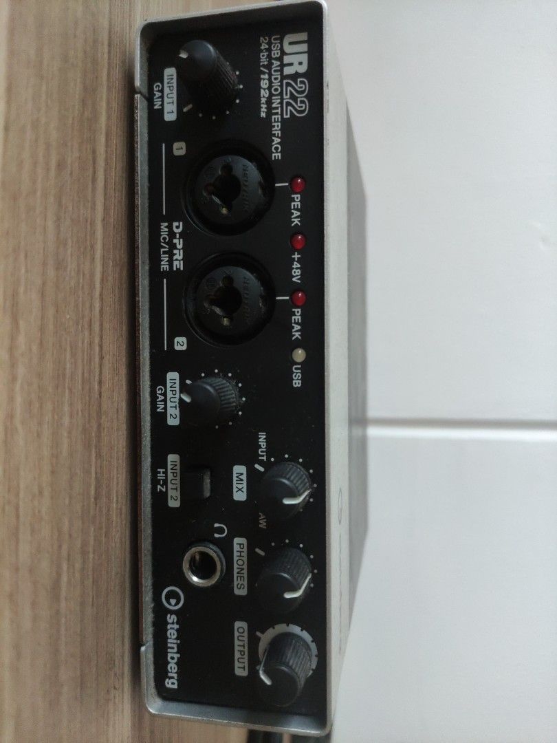 Steinberg UR22 (Category: Other Audio Equipment) located in Singapore. Submitted by liakify (Listing ID 1374714315, Image 2). Description: Audio interface. Old version (predecessor to mk ii), was used infrequently over the years. letting go with some cables (stereo mono splitter, midi cable) that I used with it. still very much usable, hope to find new owner for it instead of throwing away.