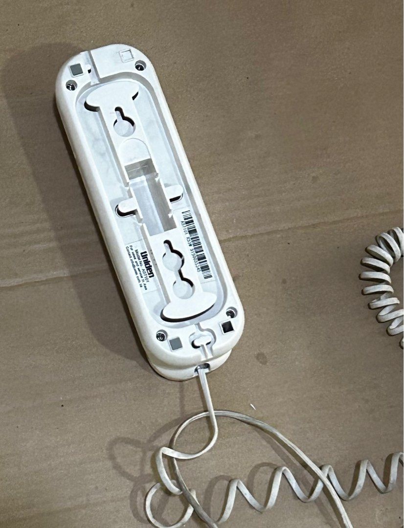 uniden telephone (Category: Electrical, Adaptors & Sockets) located in Mandaluyong City. Submitted by jeunefille168 (Listing ID 1374879753, Image 3). Description: second hand uniden landline telephone color : white can be wall mounted shipping for the account of the buyer payment options: bpi bdo or gcash no reservations allowed.