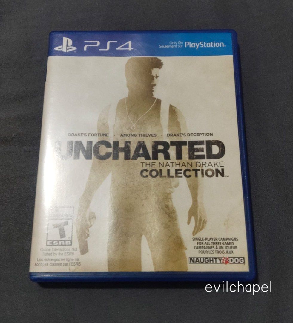 Uncharted: Nathan Drake Collection PS4 R1 Complete (Category: PlayStation) located in Mandaluyong City. Submitted by evilchapel (Listing ID 1374806616, Image 1). Description: FS: Uncharted: Nathan Drake Collection PS4 R1 Complete Payment: Bank Transfer, GCash Meetups: Shangri La, Starmall, Megamall (morning only).