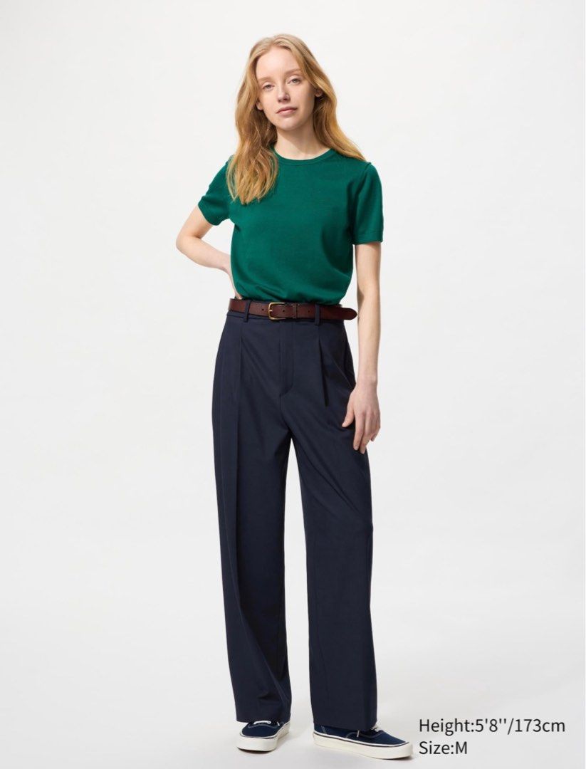 Uniqlo Miracle Air Pleated Pants (Category: Other Bottoms) located in Mandaue City. Submitted by katreeeeeeena (Listing ID 1374883778, Image 3). Description: Size : XL Available colors: cream/beige Rfs: downsized Buy one for ₱1k, get all three for ₱2.5k.