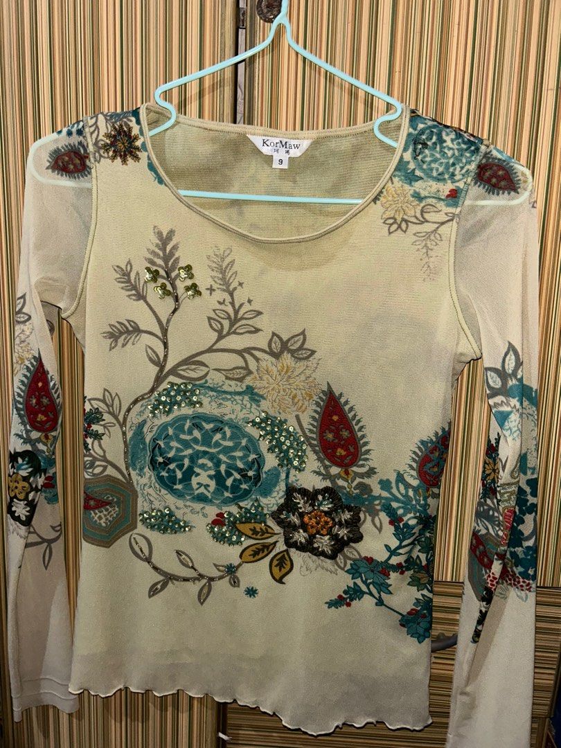 vintage green sequin mesh longsleeve top (Category: Longsleeves) located in Manila. Submitted by ttsukkishima (Listing ID 1374847773, Image 1). Description: fits s rfs: not my style anymore still nego!.