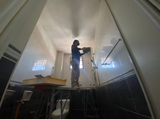White cement plaster, s11 compound cement plaster, ceiling plaster, wall plaster, whole house painting, nippon paint, touch up plaster, patch up, painting, full plaster,62853070401409111
