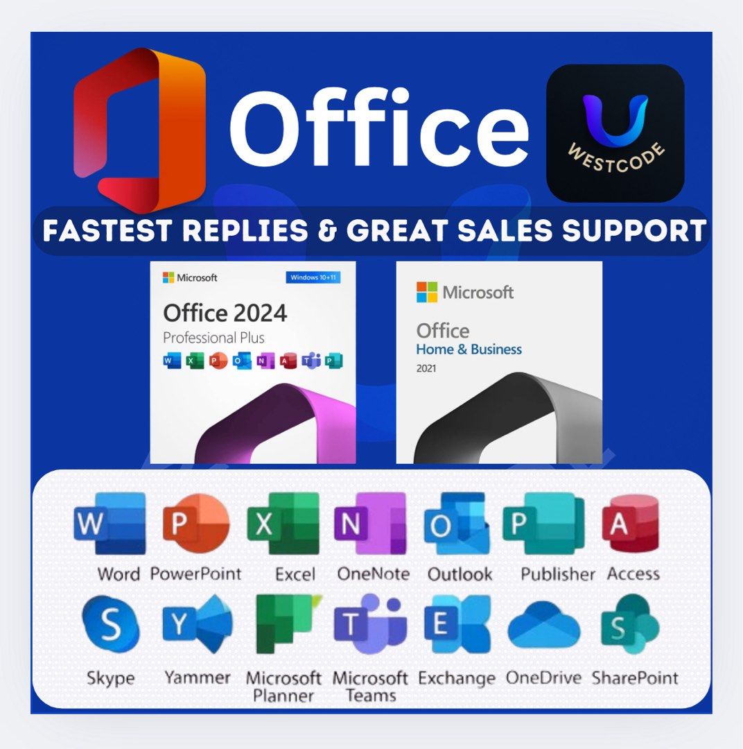 2024 Microsoft Office | Excel | PowerPoint | Word - Professional Plus 2021 / 2024 | Home & Business 2021 Lifetime | 365 Office Yearly | Windows & Mac (Category: Software) located in Singapore. Submitted by westcodesg (Listing ID 1375048862, Image 1). Description: 🖥 Microsoft Office – Lifetime & Subscription Keys at the Best Price! Choose from a range of permanent licenses and Office 365 subscriptions tailored for Windows and Mac users. 💵 Pricin