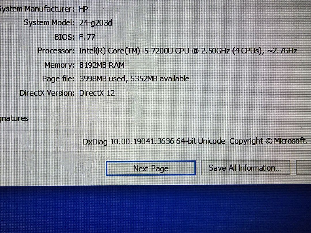 23.5" Standalone PC (Category: Desktops) located in Singapore. Submitted by kpja555 (Listing ID 1374964495, Image 2). Description: 23.5" Standalone PC Windows 10 Home 64-bit MS Office 2016 Anti-virus protected Formatted Good for data-entry and browsing Ready to Use.