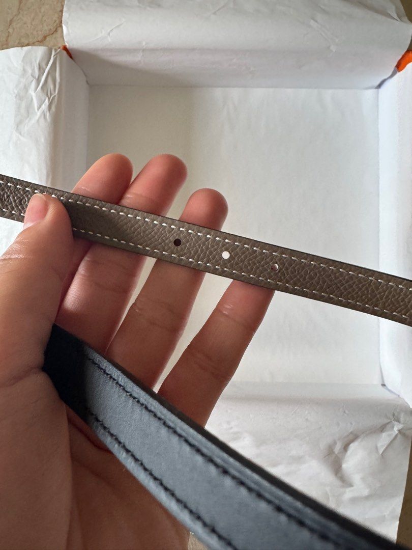 Authentic Hermes Ancres Belt (Category: Luxury Accessories) located in Quezon City. Submitted by breakmyfashion (Listing ID 1374957782, Image 3). Description: Size: 70 Comes in full set with receipt, box, paperbag and dust bag. Material: Swift Epsom Leather.