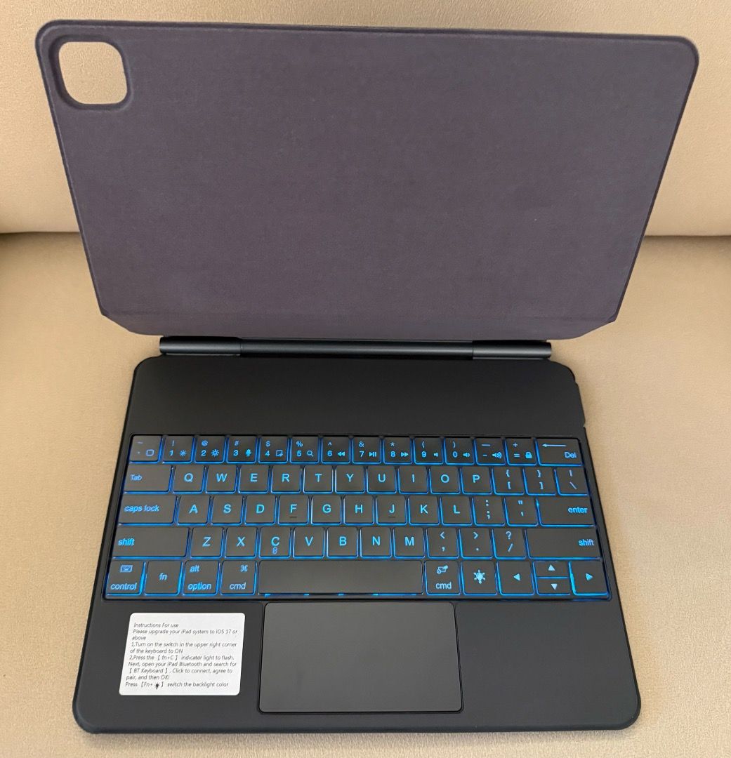 Backlight Magic Keyboard Style Case for iPad Pro 13Inch M4 2024 Smart ...